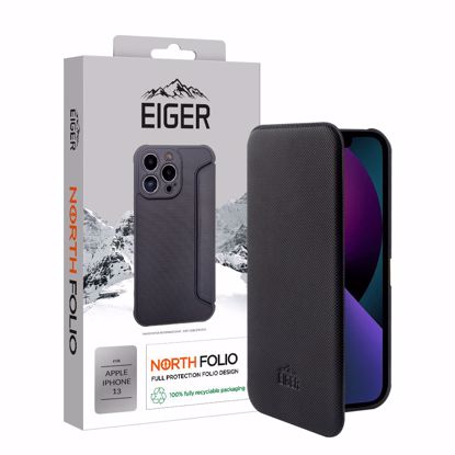 Picture of Eiger Eiger North Folio Case for Apple iPhone 13 in Black