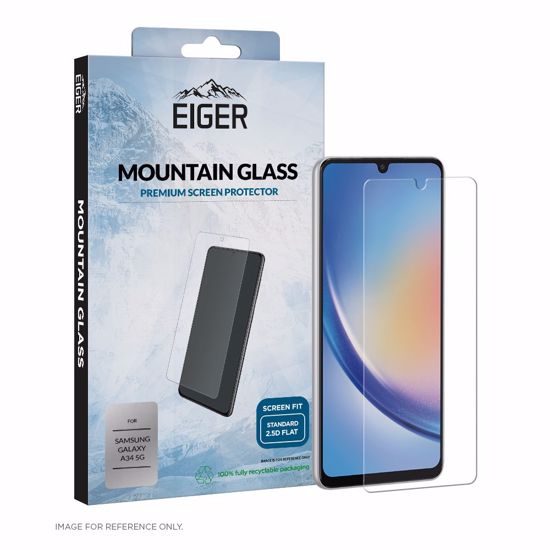 Picture of Eiger Eiger Mountain Glass Screen Protector 2.5D for Samsung Galaxy A34 5G in Clear / Transparent