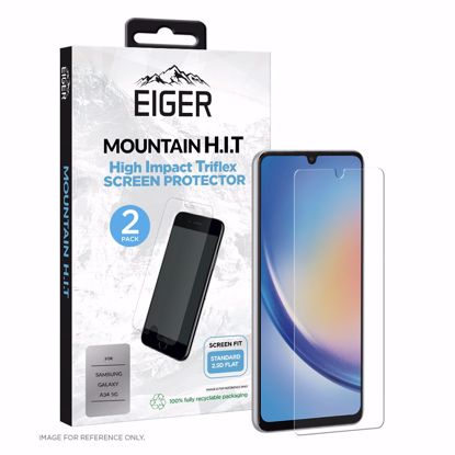 Picture of Eiger Eiger Mountain H.I.T. Screen Protector (2 Pack) for Samsung Galaxy A34 5G In Clear / Transparent