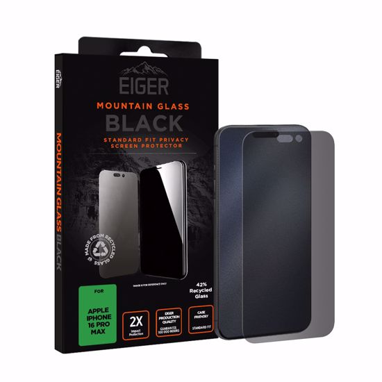 Picture of Eiger Eiger GRS Mountain Black Privacy Screen Protector for Apple iPhone 16 Pro Max