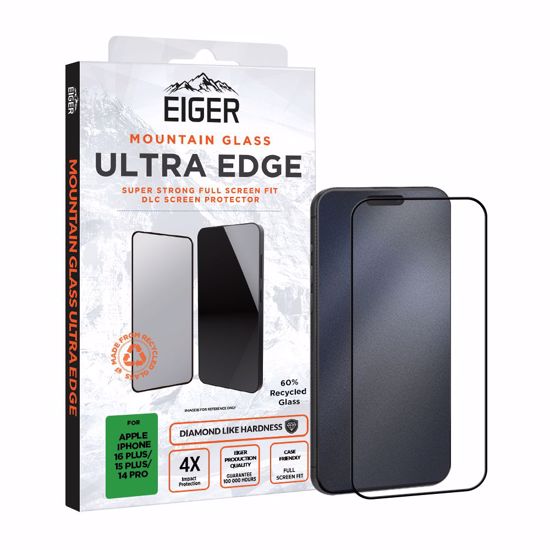 Picture of Eiger Eiger GRS Mountain Glass Ultra EDGE Screen Protector for Apple iPhone 16 Plus/15 Plus/14 Pro Max