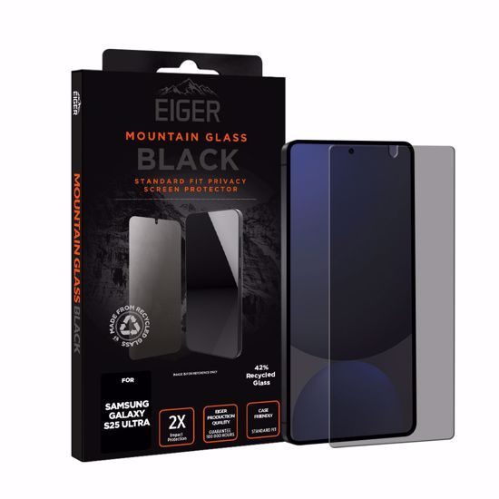 Picture of Eiger Eiger GRS Mountain Black Privacy Screen Protector for Samsung Galaxy S25 Ultra